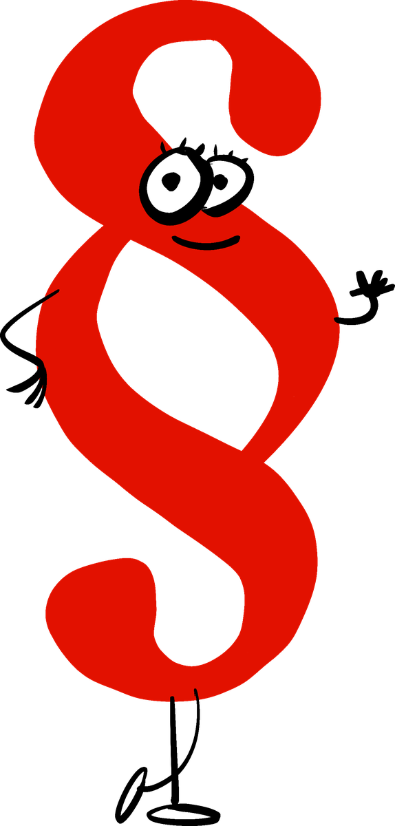 Illustration: Paragrafenzeichen als Figur