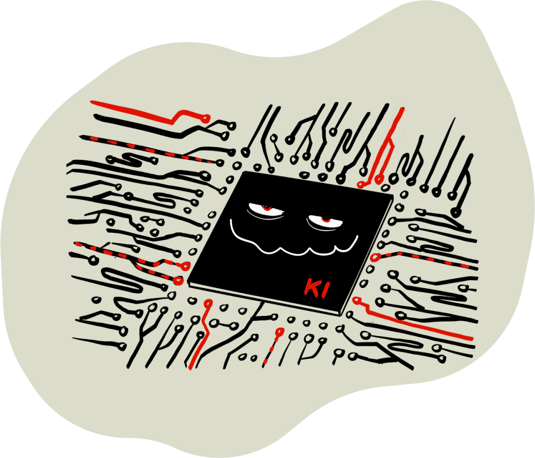Illustration: Prozessorchip mit Schaltkreisen