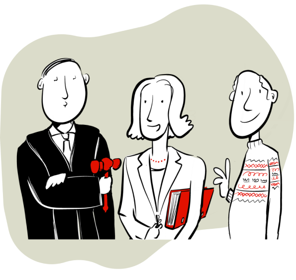 Illustration: Beratungsgespräch im Betrieb